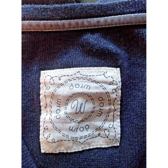 Wrap Cardigan Gray Women Long Sleeve Peplum Front Ruffle Size 4 Cotton B… - Picture 2 of 3